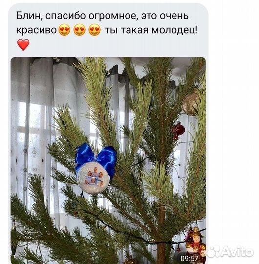 Новогодний шар с Вашей фотографией на заказ