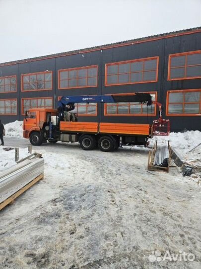 Аренда и услуги манипулятора, стрела 8 т, 23 м, борт 12 т, 6.1 м