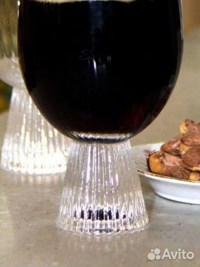 Бокалы для пива 2 шт с рельефной огранкой