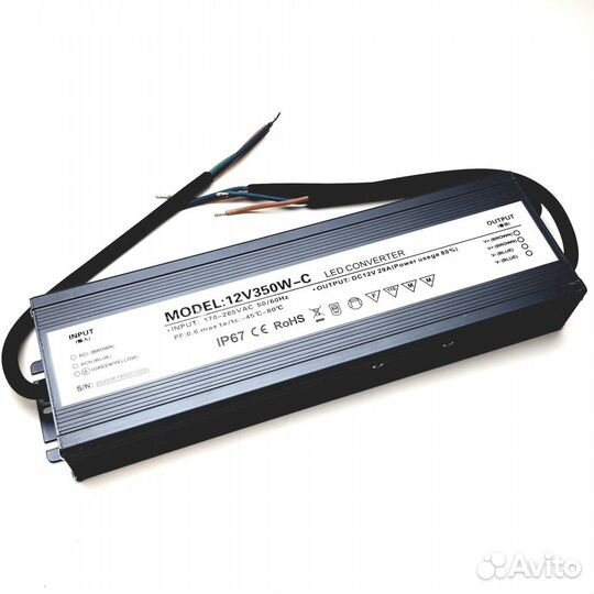 Блок питания 12V 350W IP67 Slim (SXL-350-12)