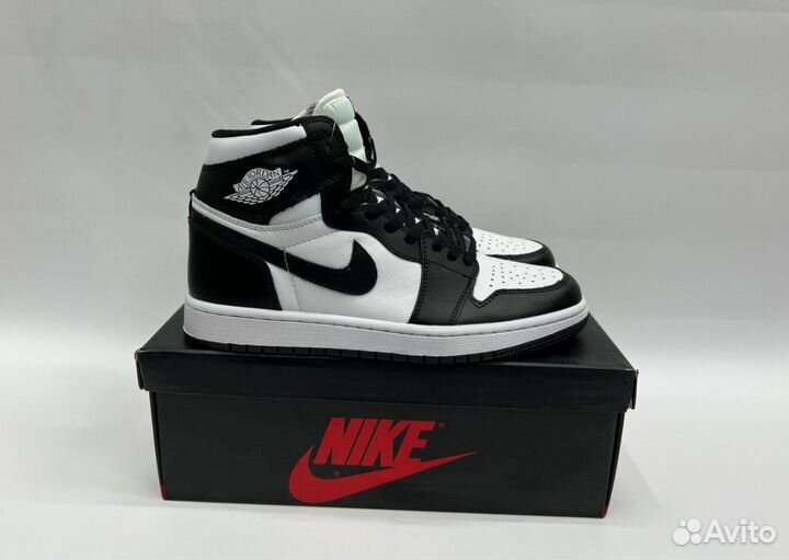 Кроссовки Nike Air Jordan 1 Black & White Люкс