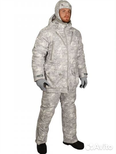 Костюм Ирбис зимний для охоты Локкер серо-камуфляж