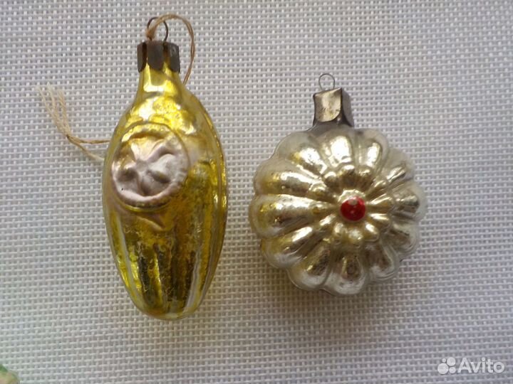 Елочные игрушки старые СССР лотом 8 шт