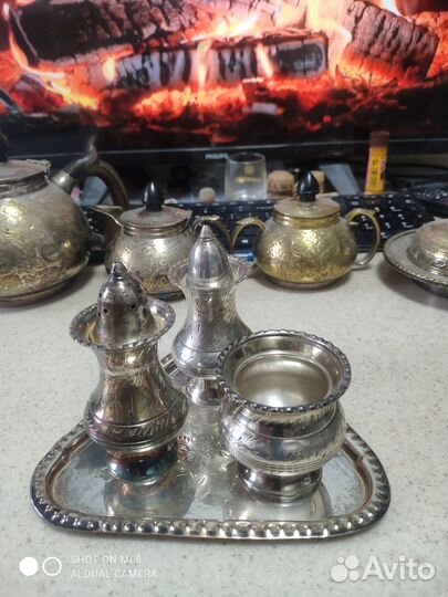 Индийский латунный прибор для сервировки