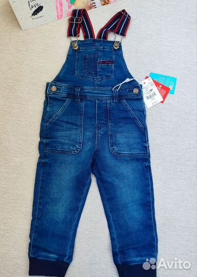Джинсовый комбинезон 86см