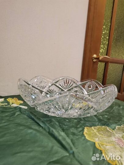 Большая хрустальная ваза СССР