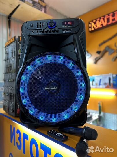 Колонка караоке 2 микрофона Meirende MR-302