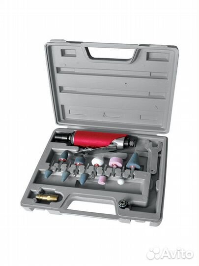 Шлифмашинка пневматическая 1/4 мини + набор шлиф к