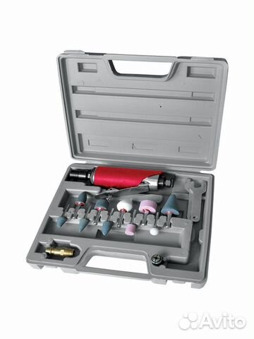 Шлифмашинка пневматическая 1/4 мини + набор шлиф к