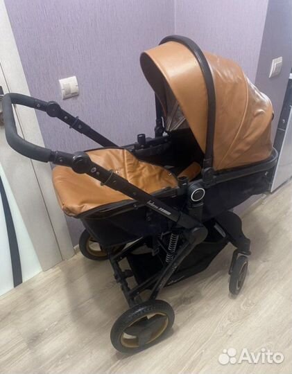 Коляска 2 в 1 эко кожа