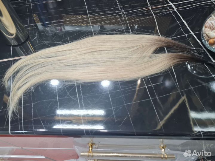 Волосы для наращивания 60 см омбре