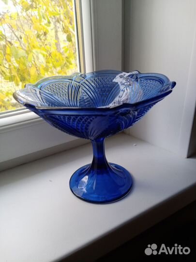 Ваза - фруктовница кобальт.Самовар керамика