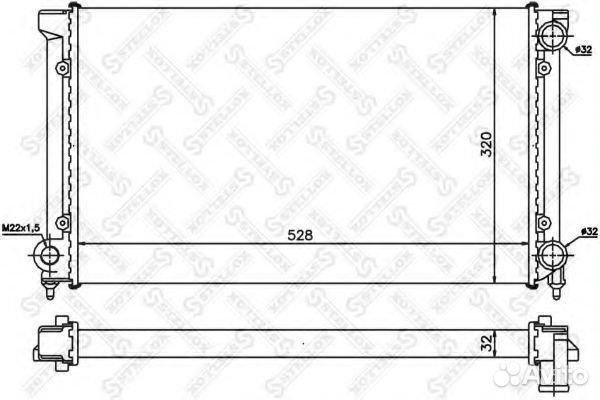 Радиатор 1025003SX stellox