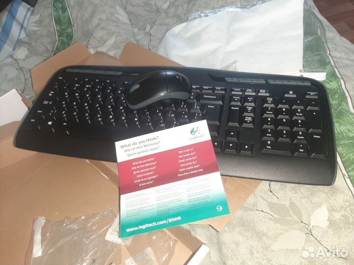 Беспроводная клавиатура и мышь logitech