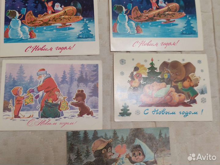 Открытки Зарубин 5 подписанных и других художников