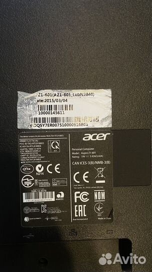 Моноблок Acer aspire z1-601