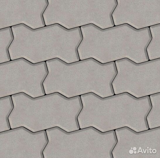 Брусчатка вибропрессованная серая гладкая с фаской