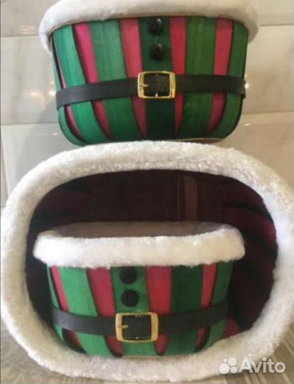 Набор из 3-х кашпо Пояс Дед Мороза