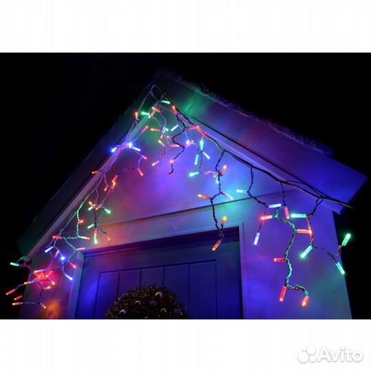 Электрогирлянда уличная бахрома 5.5х0.6м 96 ламп р