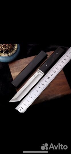 Нож Танто в деревянных ножнах сталь D2