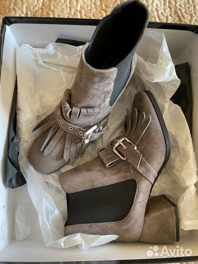 Ботильоны замша Италия