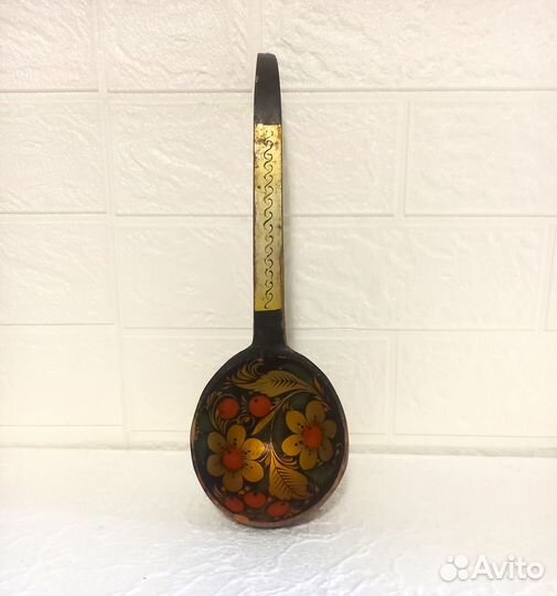 Большая деревянная ложка хохлома СССР