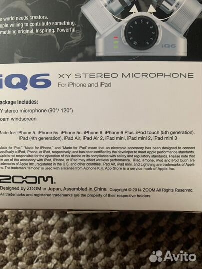 Hifi микрофон zoom IQ 6