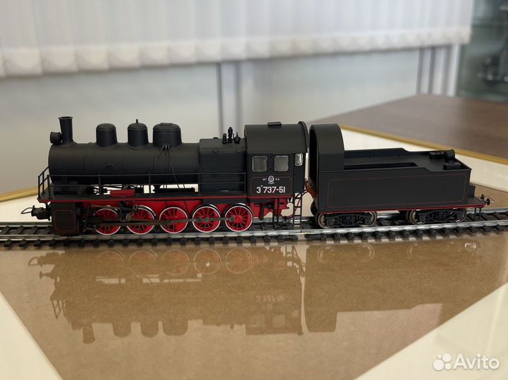 Паровоз Эм737-51 модель жд 1/87 но