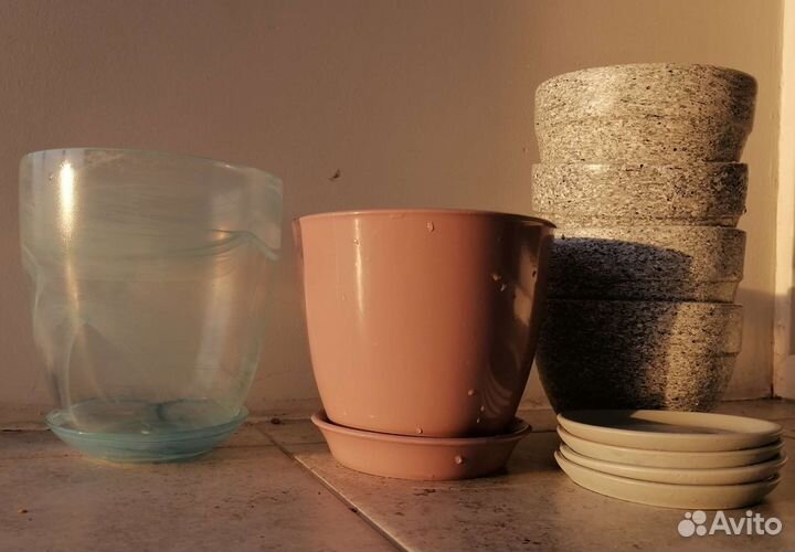 Горшок керамический/стеклянный