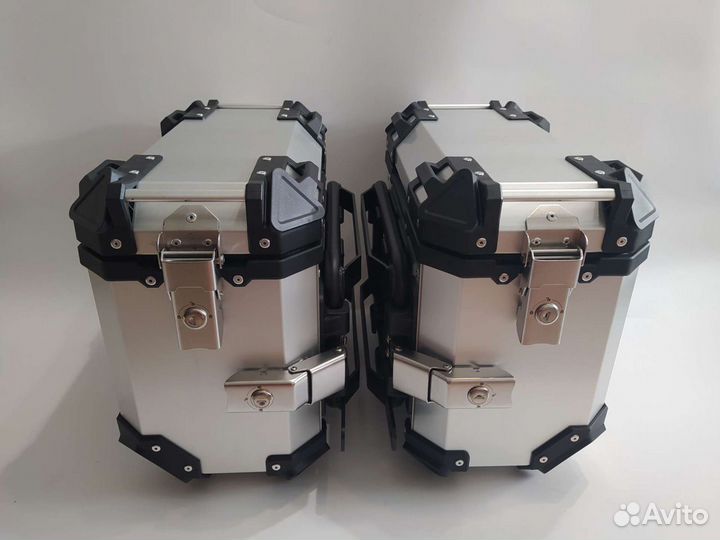 Кофры боковые 35л из алюминия серебристые