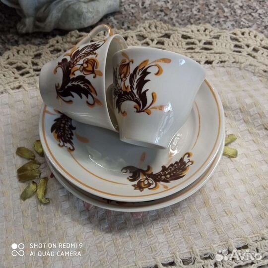 Кофейная пара костяной фарфор