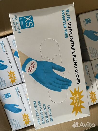 Перчатки медицинские винилонитрилловые XS