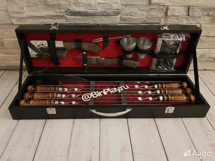 Шашлычный набор (красный бархат)