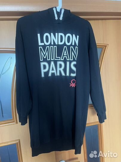 Худи beneton удлиненная на девочку 9-12 лет