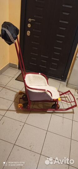 Санки с выдвижными колесами