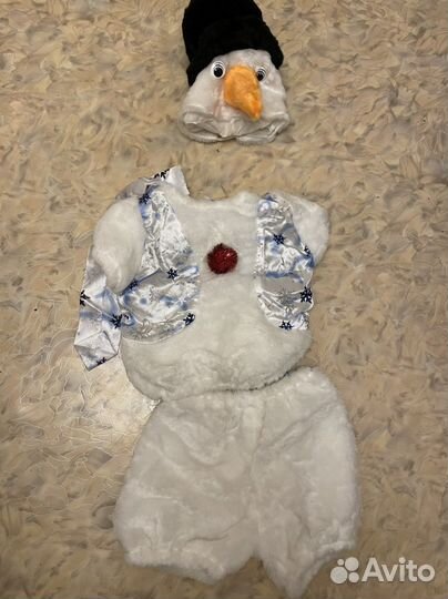Новогодний костюм для мальчика снеговик