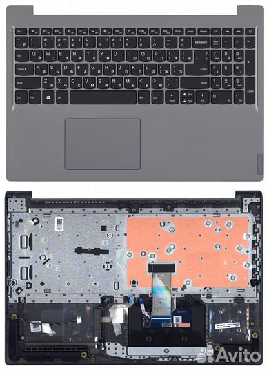 Клавиатура для Lenovo IdeaPad S145-15 топкейс серы