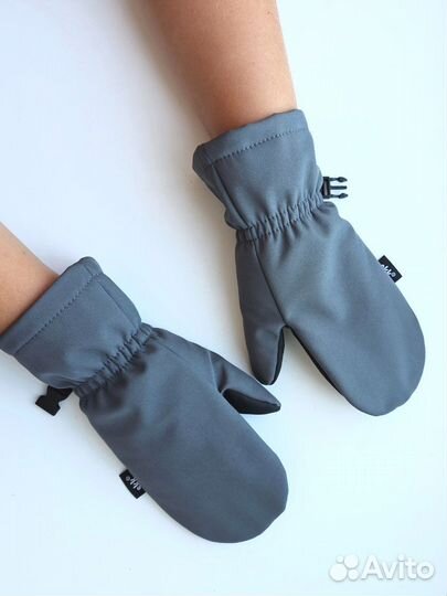 Варежки непромокаемые softshell детские