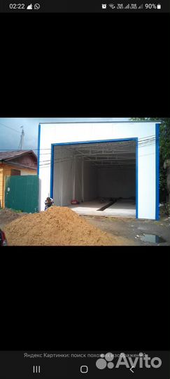 Гараж из сэндвич панелей под ключ