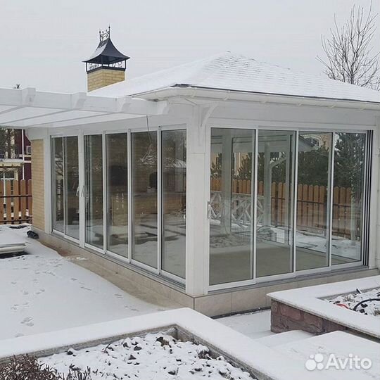 Холодное остекление беседки
