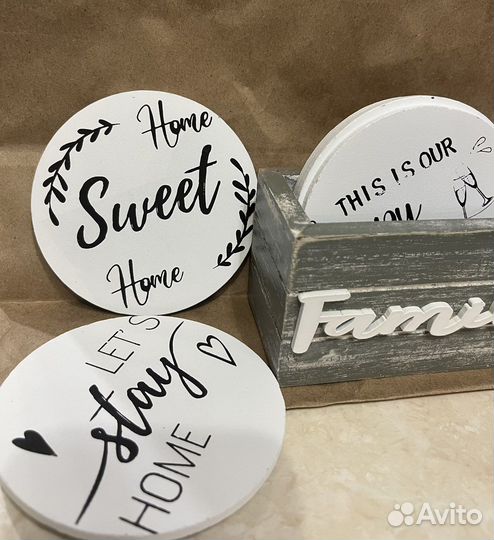 Набор подставок Family стиль zara home hm home