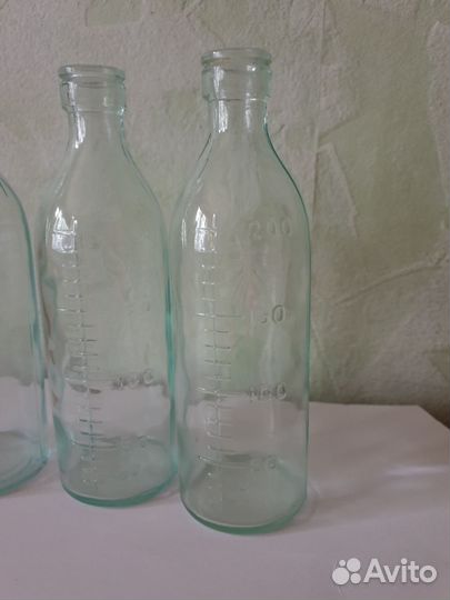 Бутылка мерная стеклянная для детского питания