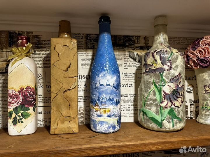 Декоративные бутылки, 12 шт