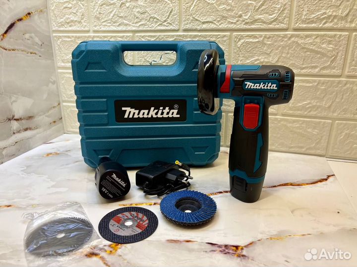 Мини Ушм 75мм болгарка Makita аккумуляторная 2акб