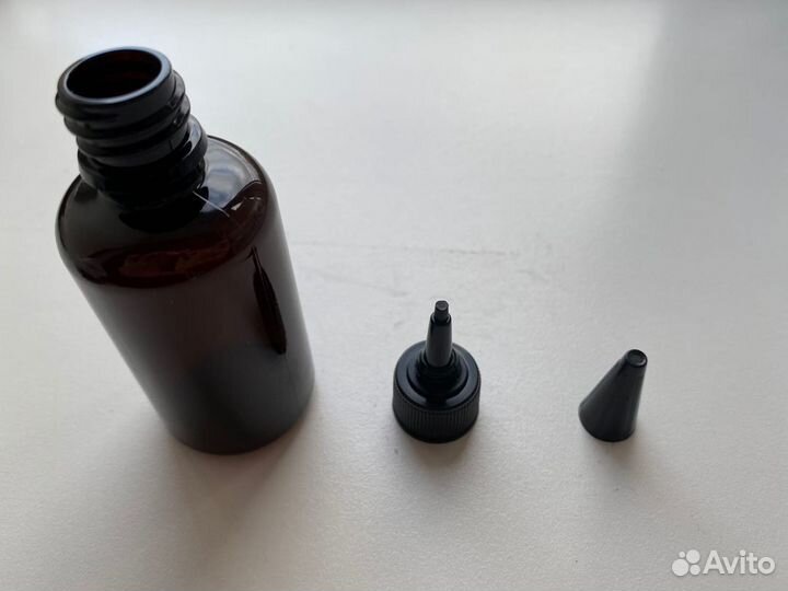 055 мл флакон темный пластик + крышки капельницы
