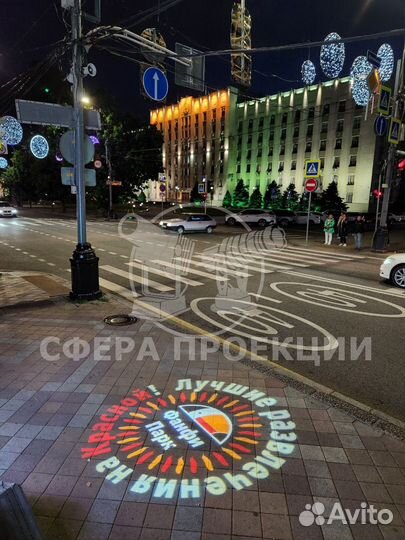 Светодиодные гобо проекторы для уличной рекламы го