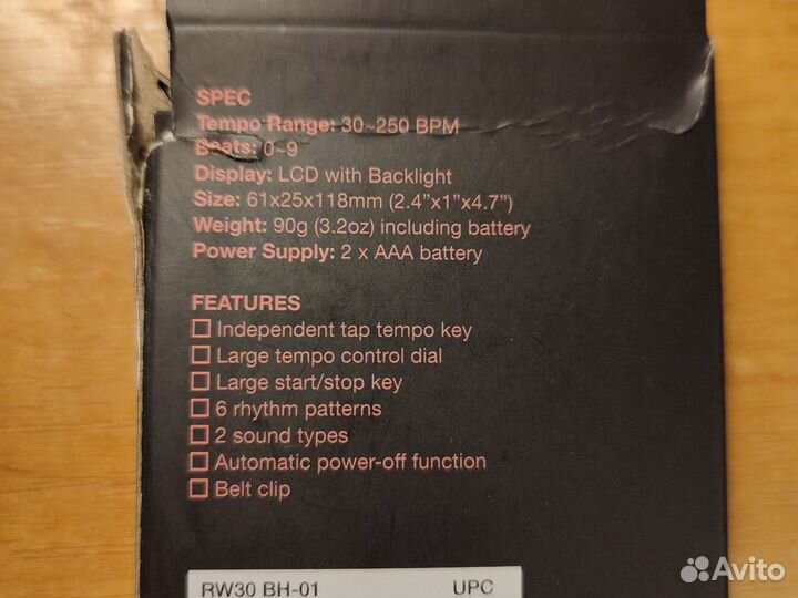 Метроном Tama rw30