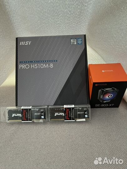 Комплект i5 10400f + h510 + 16gb + кулер