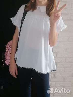 Блузка школьная белая 146