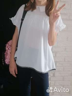 Блузка школьная белая 146